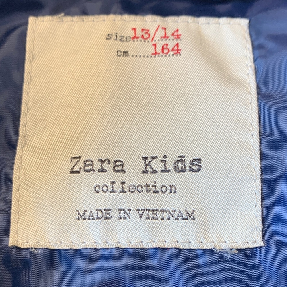 Zara Kids 13/14 blue gradient, Puffer Vest with hood - Picture 2 of 7